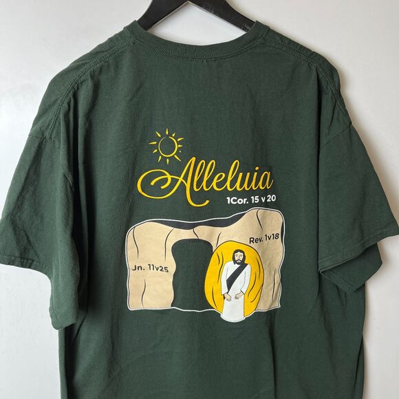 Jesus is Alive T Shirt Vintage Y2K Extra Large XL Adult Green Graphic Tee - Picture 6 of 16